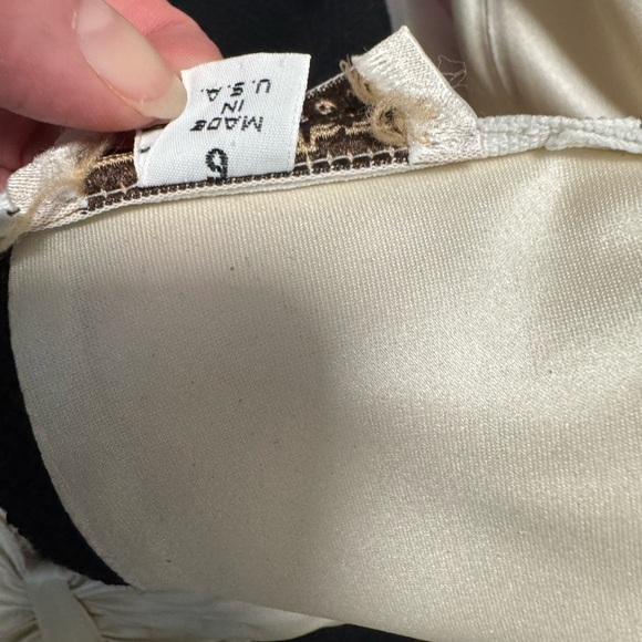 Vintage St John by Marie Grey Elegant Black Knit and Cream Dress Size 6 - Picture 15 of 15